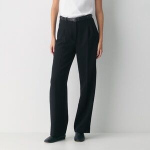 Aritzia effortless crepette  Straight-Leg Black Trousers